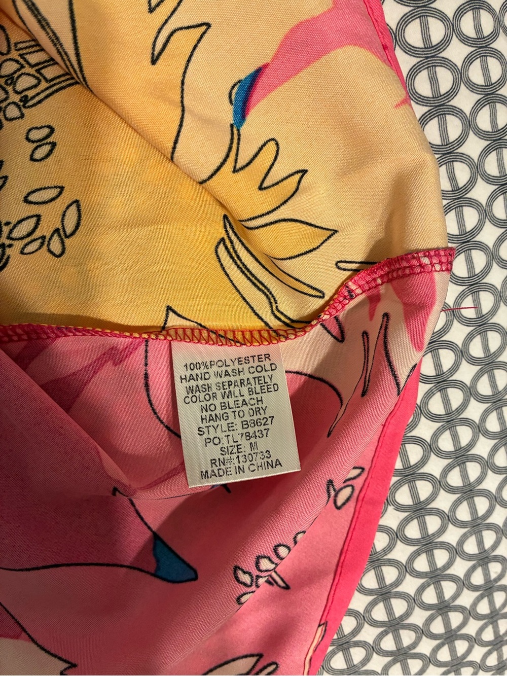 Umgee Bright Floral Sundress in Pink, Yellow & Green size medium - Picture 6 of 10
